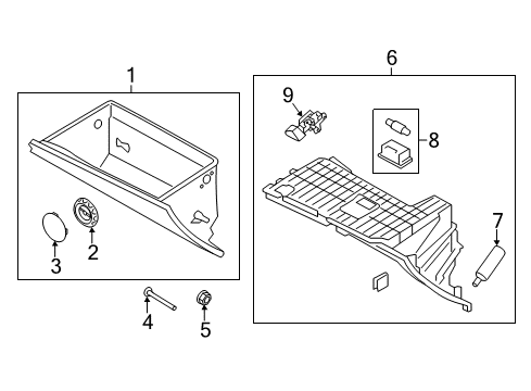 2015 Kia Forte Glove Box Housing Assembly-Glove Box Diagram for 84510A7020DFR