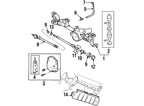 1999 Jeep Cherokee Front Axle & Carrier Axle-Service Front Diagram for 4773428AB