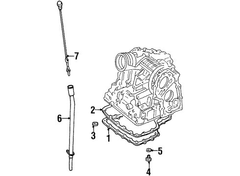 1999 Nissan Sentra Automatic Transmission Gauge Assy-Oil Level Diagram for 31086-4B000