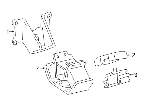 2016 Toyota Tacoma Mounts Stabilizer Diagram for 12381-75071