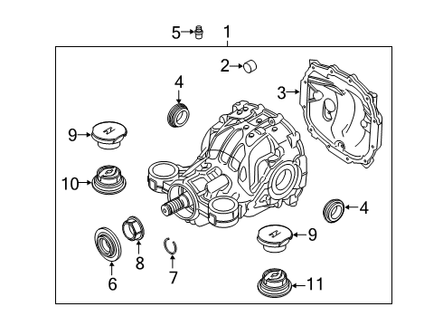 2022 Ford Explorer Rear Drive Components Axle Seal Diagram for L1MZ-3C084-A