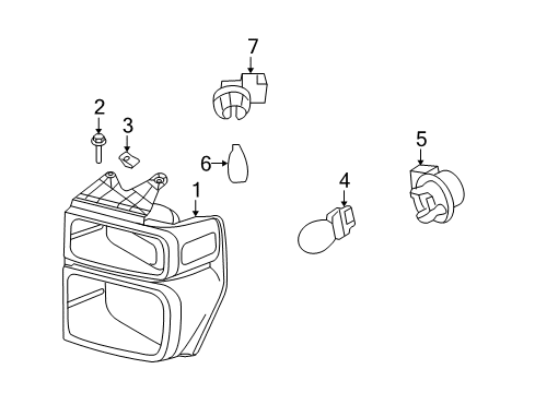 Diagram for 2010 Ford E-350 Super Duty Park Lamps
