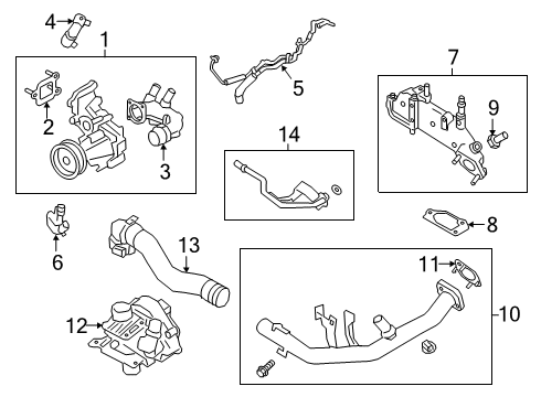 2020 Alfa Romeo Giulia Water Pump Gasket-COOLANT Tube Diagram for 4893667AB