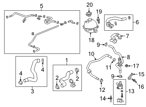 2020 GMC Terrain Radiator & Components Bracket Diagram for 84773150