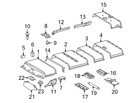 2003 Dodge Sprinter 2500 Interior Trim - Roof Lamp-Dome Diagram for 5133561AB