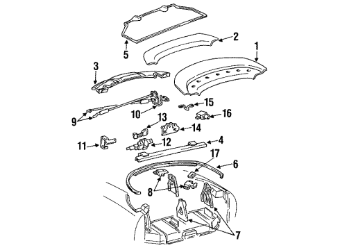 1990 Buick Reatta Trunk Lock Switch Diagram for 16601024