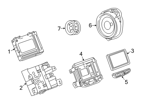 2018 Chevrolet Spark Sound System Radio Bracket Diagram for 95392563