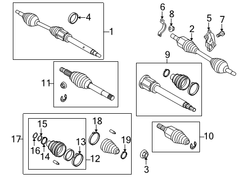 2012 Ford Transit Connect Drive Axles - Front Inner Boot Diagram for 9T1Z-3A331-A