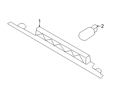 2014 Ford Edge High Mount Lamps High Mount Lamp Diagram for CT4Z-13A613-A