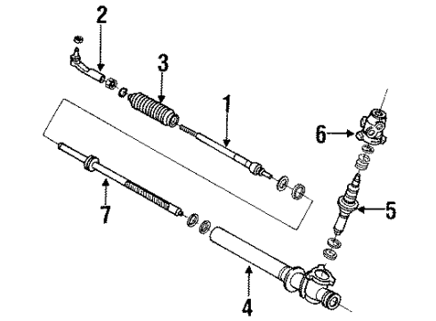1992 Infiniti M30 Steering Gear & Linkage INSULATOR-R Diagram for 54444-41L01