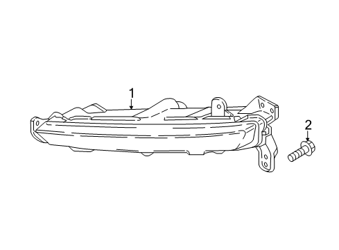 2020 Lincoln MKZ Fog Lamps Fog Lamp Assembly Diagram for HP5Z-13200-A