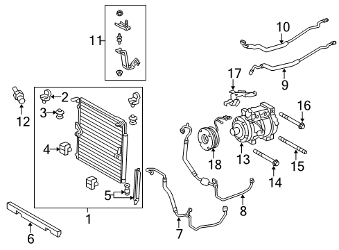 2017 Lexus GX460 Air Conditioner Tube, Suction, No.1 Diagram for 88717-6B300