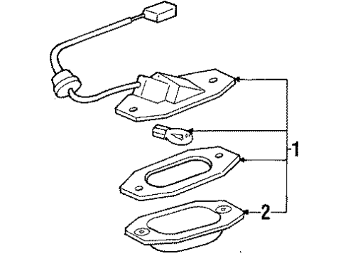 1987 Toyota Cressida License Lamps License Lamp Diagram for 81270-23090