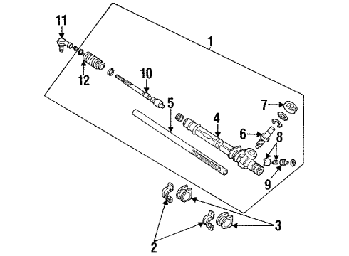 1994 Ford Aspire Steering Column, Steering Wheel & Trim, Steering Gear & Linkage Gear Assembly Insulator Diagram for F4BZ3C716A