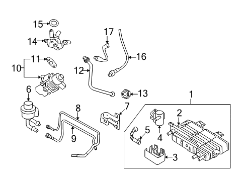 2009 Mercury Milan EGR System Vent Control Solenoid Diagram for 9U5Z-9F945-E