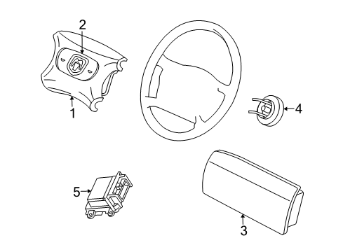 1998 Dodge B2500 Air Bag Components Clock Spring Diagram for 56020650