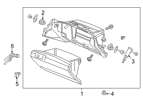 2015 Acura ILX Trunk Box Assembly (Premium Black) Diagram for 77510-TX6-A14ZB