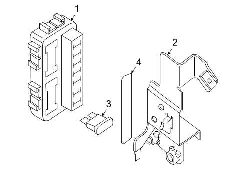 2010 Nissan Altima Electrical Components Block Junction Diagram for 24350-ZX00A