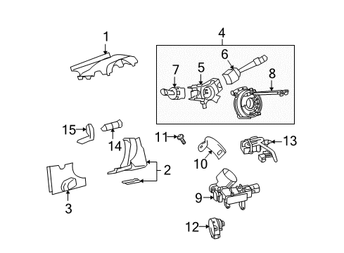 2008 Pontiac Torrent Switches Switch Asm-Hazard Warning Diagram for 15278008