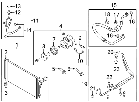 2017 Genesis G80 Air Conditioner Pipe-Suction Diagram for 97763-B1000