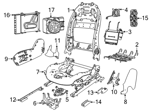 2020 Jeep Cherokee Power Seats Module-Memory Seat & Mirror CONTRO Diagram for 68105045AF