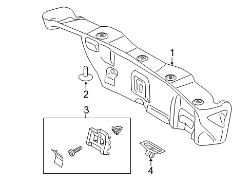 2016 Ford Fusion Interior Trim - Trunk Lid Pull Handle Diagram for FS7Z-54434A14-BA