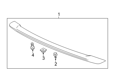 2013 Acura ILX Rear Spoiler Spoiler Assembly, Trunk (White Orchid Pearl) Diagram for 71700-TX6-A01ZC