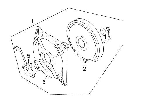 2006 Hyundai Santa Fe Cooling System, Radiator, Water Pump, Cooling Fan Blower Assembly Diagram for 25380-26300