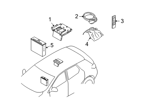 2010 Nissan Murano Entertainment System Components Switch Assembly-Remote Diagram for 28298-JV50B