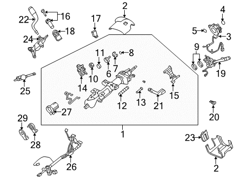 2008 Chevrolet Tahoe Gear Shift Control - AT Shift Control Cable Diagram for 19180564