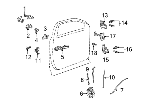 2010 Chevrolet Equinox Front Door Window Motor Diagram for 20838925