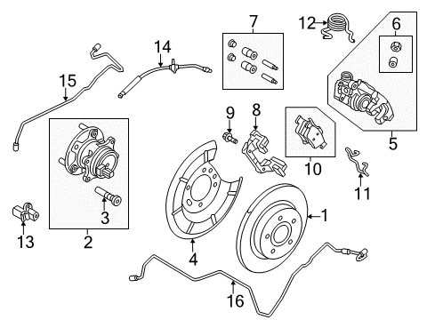 2017 Ford Focus Rear Brakes Brake Tube Diagram for F1FZ-2C008-A