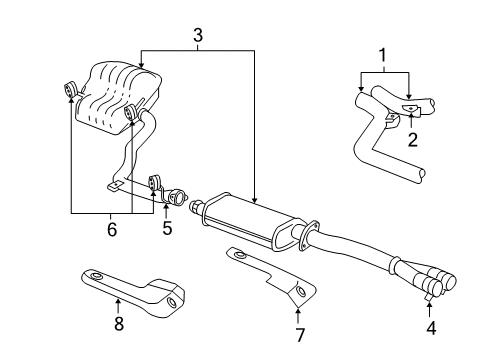 2007 Chrysler 300 Exhaust Components Catalytic Converter Diagram for 4578444AA