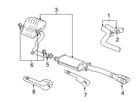 2010 Chrysler 300 Exhaust Components Front Pipe And Converter Diagram for 4578937AC