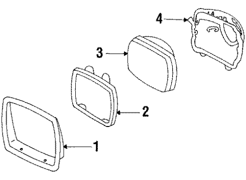 1995 Jeep Wrangler Headlamps Screw-Assembly-HDLMP Adjust HEADLAMP Adjust Diagram for 55054844