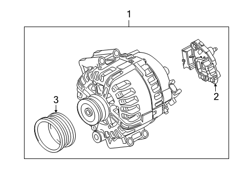 2009 BMW X5 Alternator Exchange Alternator Diagram for 12317560989