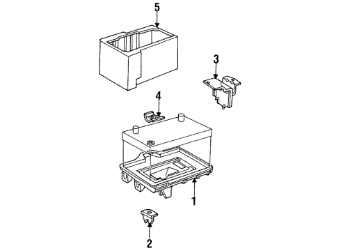 1988 Chrysler New Yorker Battery Tray Battery Diagram for 4534208