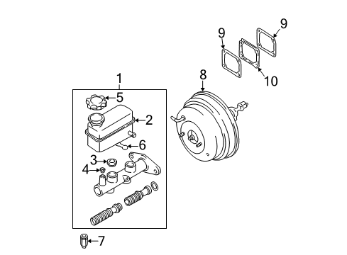 2003 Hyundai Santa Fe Dash Panel Components Hose-Vacuum Diagram for 58670-26000