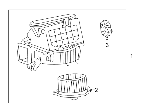 1998 Lexus ES300 Blower Motor & Fan Damper Servo Sub-Assembly (For Blower) Diagram for 87106-33180