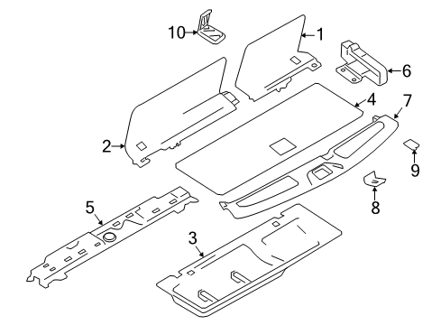 2012 Infiniti QX56 Interior Trim - Rear Body Cover - Child Anchor Diagram for 79980-1LA0A