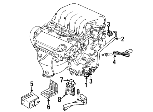1996 Dodge Stratus Powertrain Control Powertrain Control Module Diagram for 4897832AA