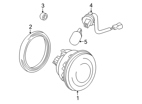 2003 Lexus IS300 Bulbs Lens And Body, Rear Lamp, LH Diagram for 81591-53040