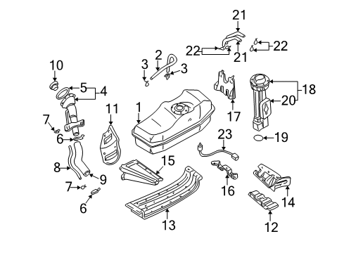 1999 Nissan Frontier Senders Fuel Sender Unit Replacement Kit Diagram for 25060-4S426