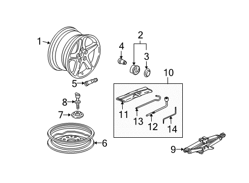 2006 Acura RSX Wheels Disk, Wheel (15X4T) (Kanai) Diagram for 42700-SZ3-003