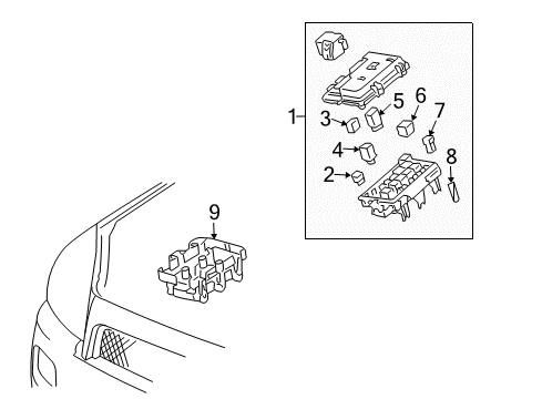 2006 Pontiac Montana Fuel Supply Junction Block Diagram for 25906446