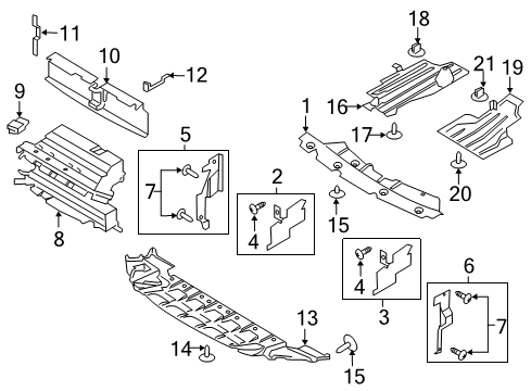 2013 Ford Escape Splash Shields Deflector Diagram for CJ5Z-8310-B