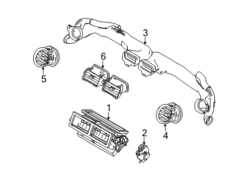 2011 Ford Mustang Ducts Air Duct Diagram for AR3Z-19B680-A