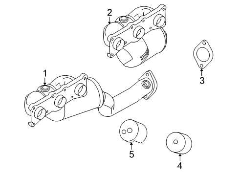 2009 BMW 128i Exhaust Manifold Vibration Absorber Diagram for 18407552796