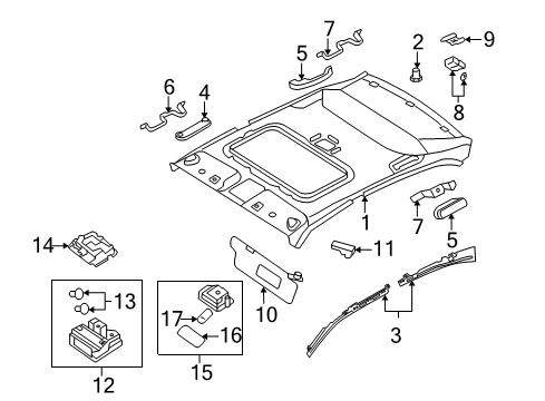 2010 Kia Optima Interior Trim - Roof Lamp Assembly-OVERHEADEAD Console Diagram for 928002G030QW