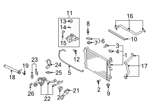 2007 Kia Rondo Powertrain Control Sensor Assembly-Knock Diagram for 3925025300